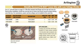 Arlington FLBC4580 brass and nickel finish options for design coordination.