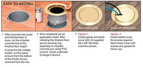 Arlington FLBC4580 kit components include leveling ring and keystone insert.