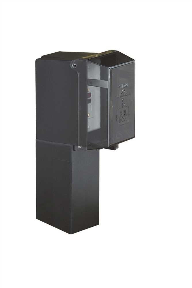ARLINGTON Gard-N-Post outdoor enclosure with black finish for durable weatherproof lighting.