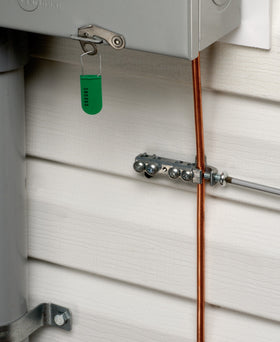 Arlington GB5-1 plastic cover provides paintable, protective housing for outdoor installations.