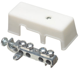 Arlington GB5-1 grounding bridge with white zinc finish enables reliable intersystem bonding.