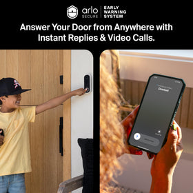 Arlo Video Doorbell 2K wire-free or wired installation offers flexible power options.