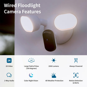 Arlo floodlight delivers 2000 lumens for bright driveways and entryways