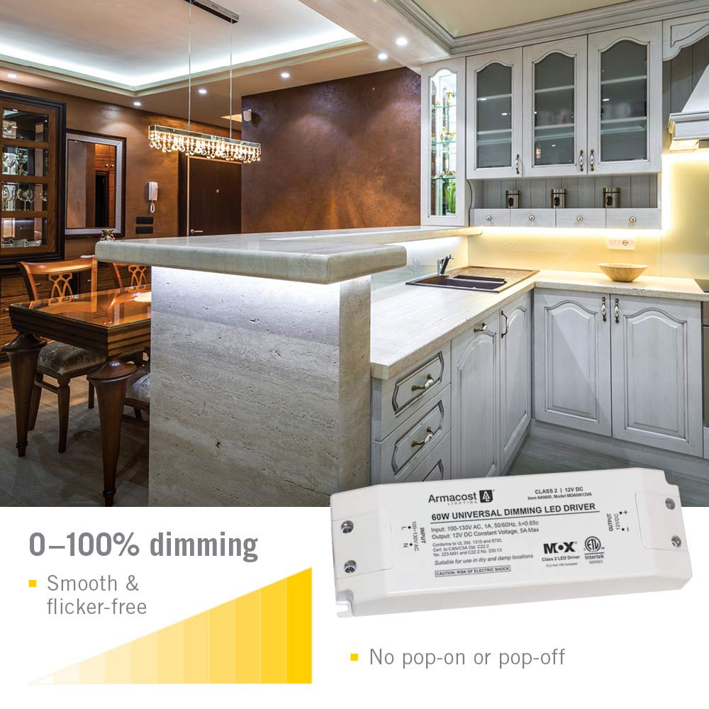 Armacost Lighting 12V DC LED strip connection for clean direct wiring.