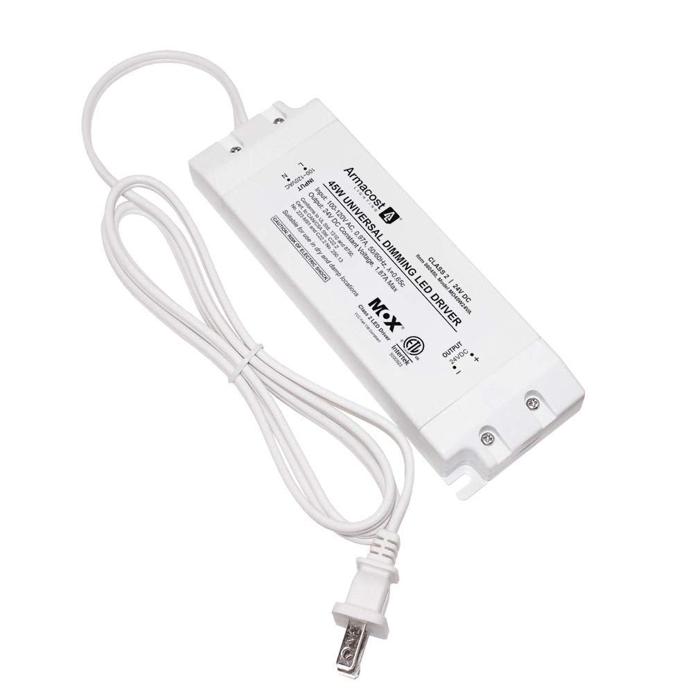 Armacost Lighting 45W universal-dimmable-24v-driver enables smooth, flicker-free dimming.