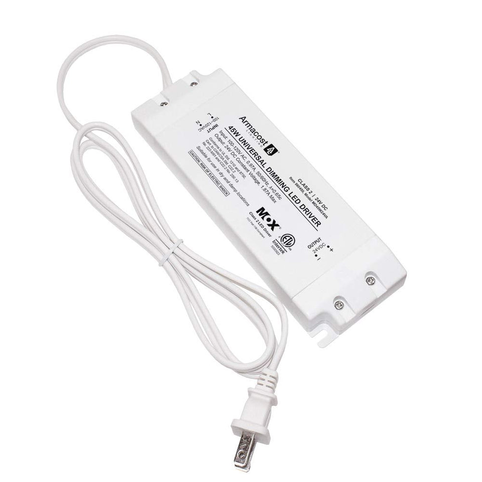 Armacost Lighting 45W universal-dimmable-24v-driver enables smooth, flicker-free dimming.