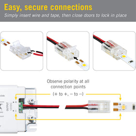 Armacost Lighting 566021 supports 18-22 AWG wires for versatile installations.