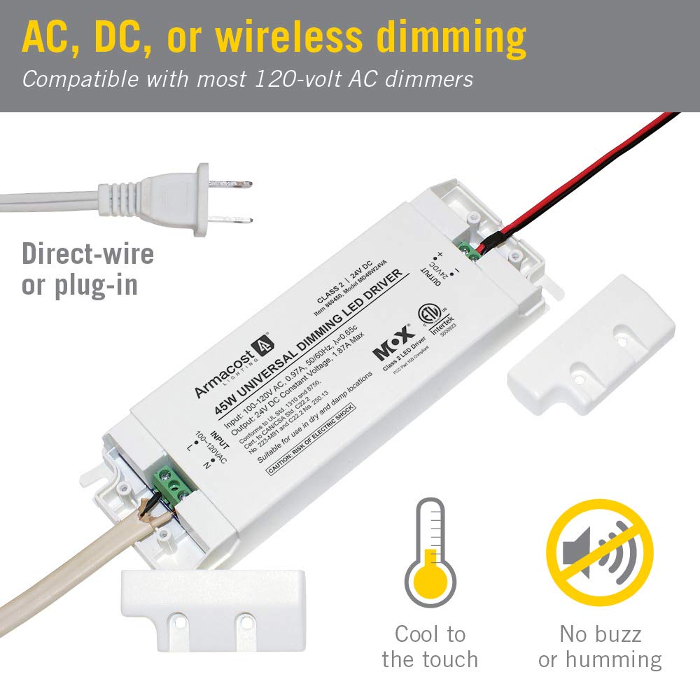 Armacost Lighting dry-and-damp-location-use makes versatile installation possible.