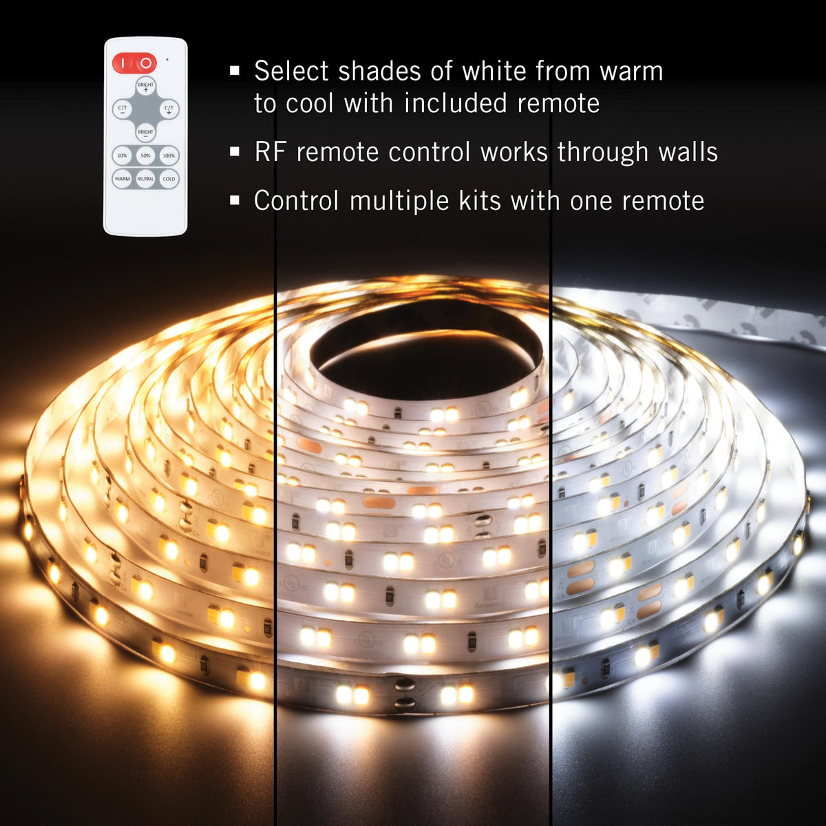 Dimmable Ribbon Flex illuminated with remote for precise brightness