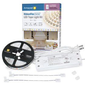 Armacost Lighting RibbonFlex home kit plugged in for flexible kitchen lighting