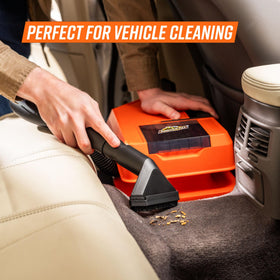 Armor All 2.5-Gallon cordless vac car interior cleaning in action