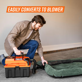Armor All 2.5-Gallon cordless vac tackling a liquid spill
