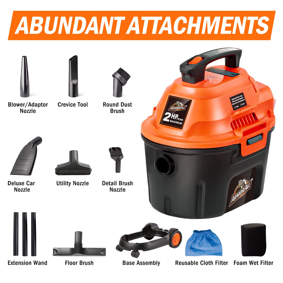 Armor All AA255W integrated storage keeps hose and cords ready