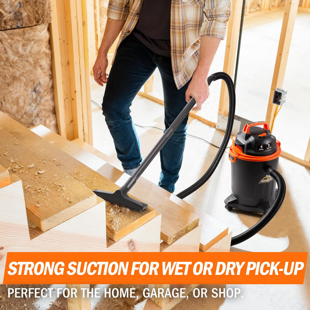 15 ft cord and 6 ft hose extend reach for hard spots.