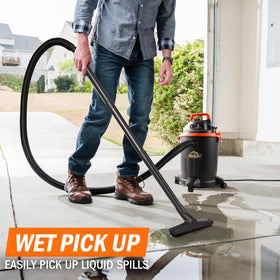 Wheel-base and top handle improve portability around workshop.