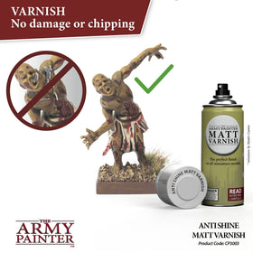 Miniature after applying The Army Painter anti shine matte varnish, showing muted gloss