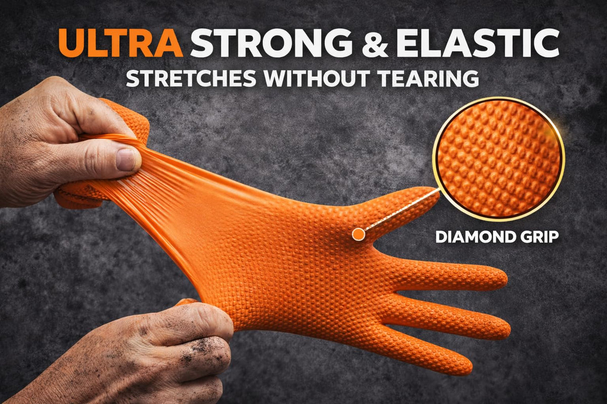 AroCare gloves feature diamond texture for improved grip.
