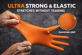 AroCare gloves feature diamond texture for improved grip.