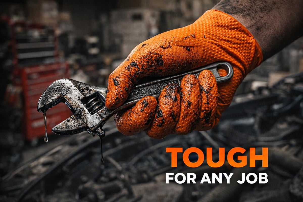 AroCare gloves suited for mechanics and automotive work.