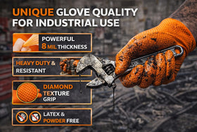 AroCare powder-free and latex-free nitrile gloves designed for sensitive skin comfort.