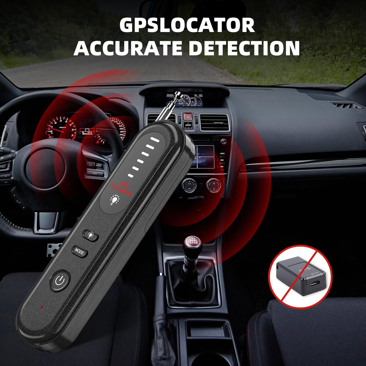 Aroeally Hidden Camera Detector features five levels of sensitivity for precise detection.