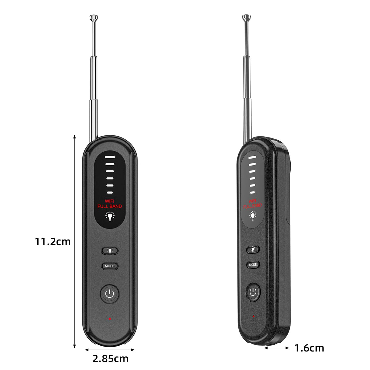 Aroeally Hidden Camera Detector relies on a rechargeable battery for long use.