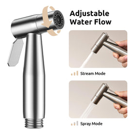 Arofa bidet sprayer adjustable flow nozzle enables gentle or strong rinse
