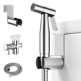 Arofa handheld bidet sprayer with wall mount for easy, hygienic cleaning.