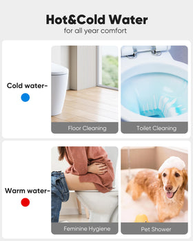 Arofa bidet sprayer mixing valve enabling smooth temperature control.