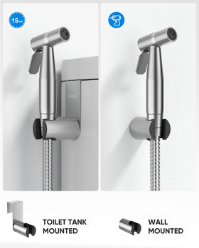 Arofa bidet sprayer stainless steel hose for longevity and reliability.
