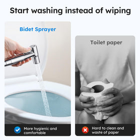 Arofa chrome bidet sprayer for cloth diaper cleaning and hygiene