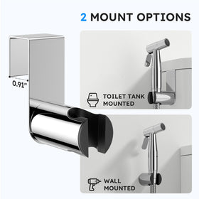 Arofa chrome bidet kit with rust proof components for long lasting use