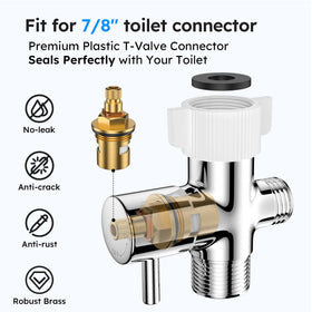 Arofa chrome bidet sprayer with wall mount option for flexible setup