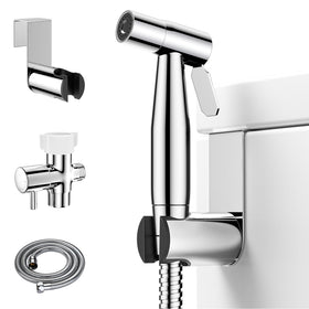 Arofa chrome handheld bidet sprayer for toilet with adjustable water pressure