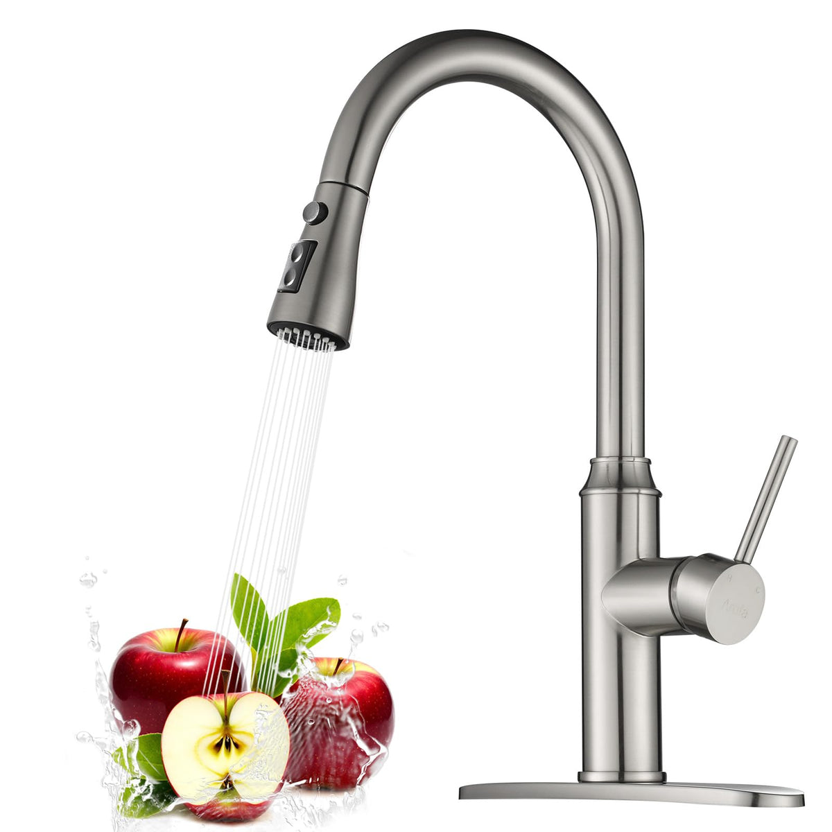 Arofa pull-down sprayer faucet in action for easy rinsing and tasks