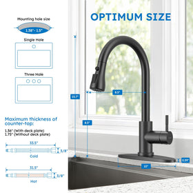 Arofa 1.8 GPM faucet saves water during rinsing and filling.