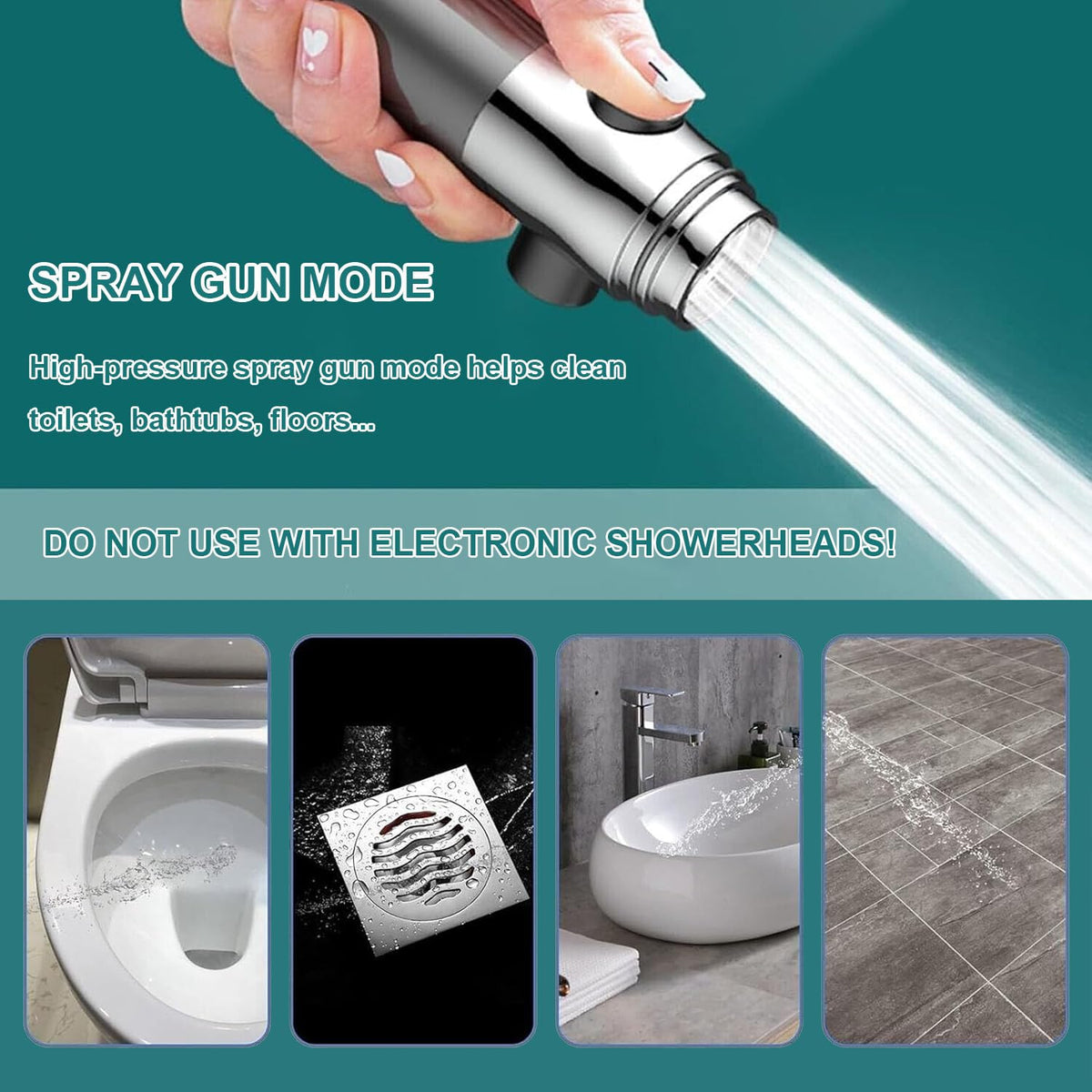 ARognsbo anti-clog silicone nozzles maintain consistent spray and prevent buildup.