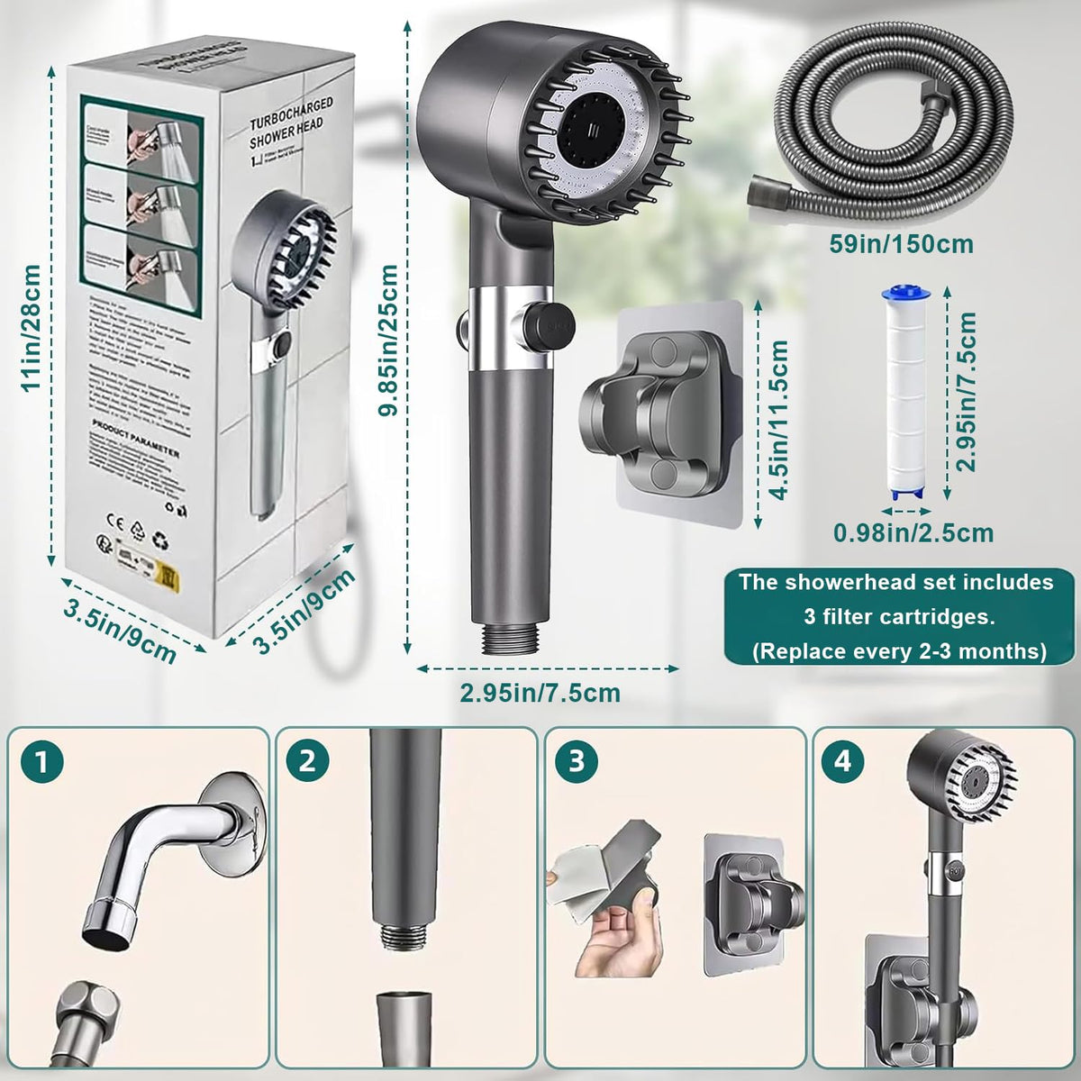 ARognsbo tool-free installation fits standard fittings without tools.
