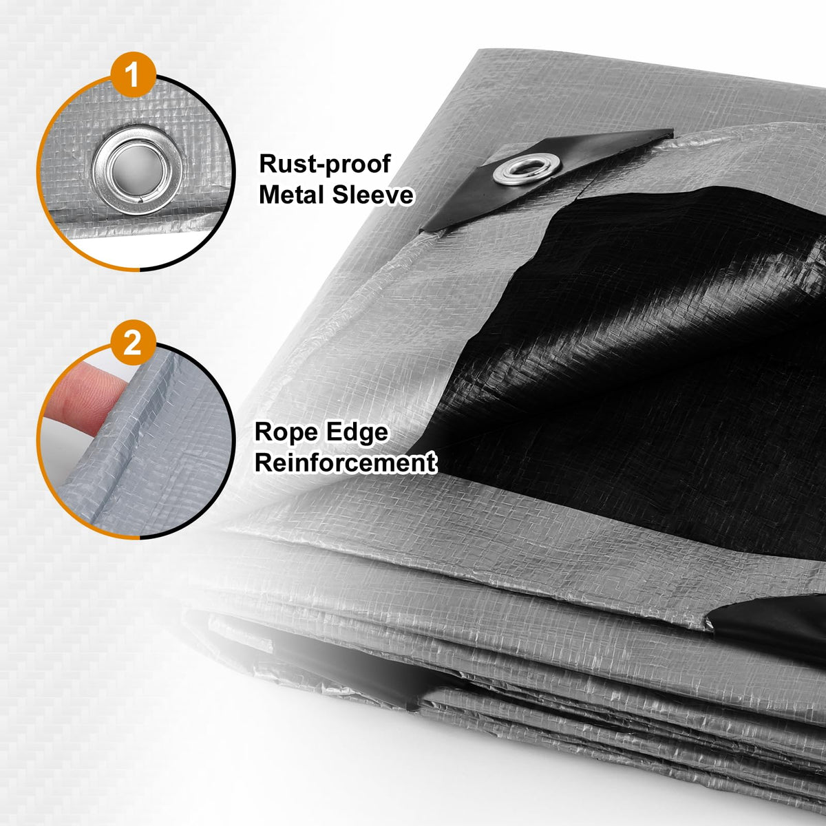AROIC tarp with 15x17 weave strengthens durability during use