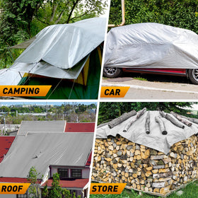 AROIC waterproof tarp with 16 mil thickness protects gear in all weather