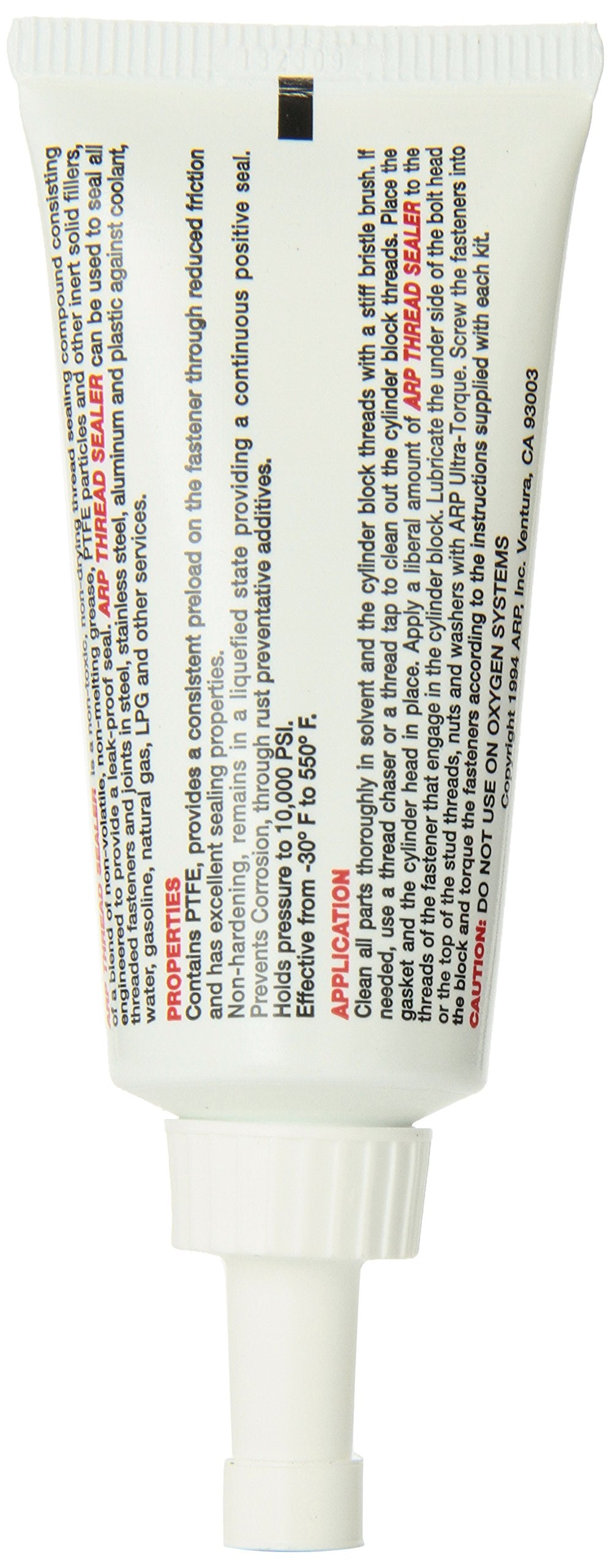 ARP thread sealer gray bottle enabling leak prevention in home repairs