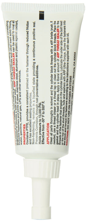 ARP thread sealer gray bottle enabling leak prevention in home repairs