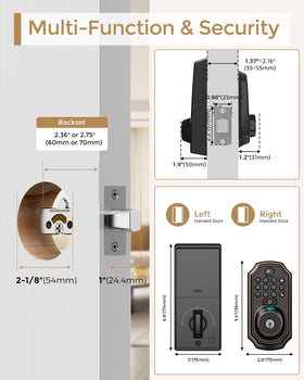 ARPHA WiFi Video Smart Lock installation guide illustrating easy mounting