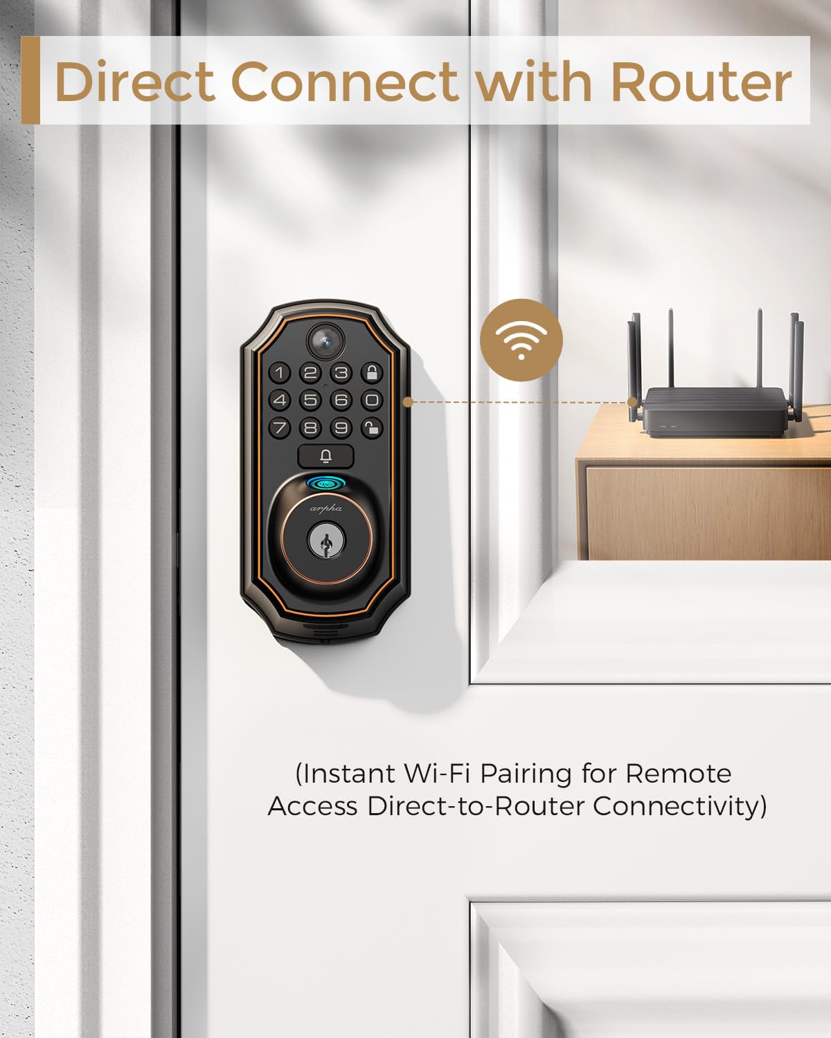 ARPHA WiFi Video Smart Lock weatherproof seal for outdoor durability