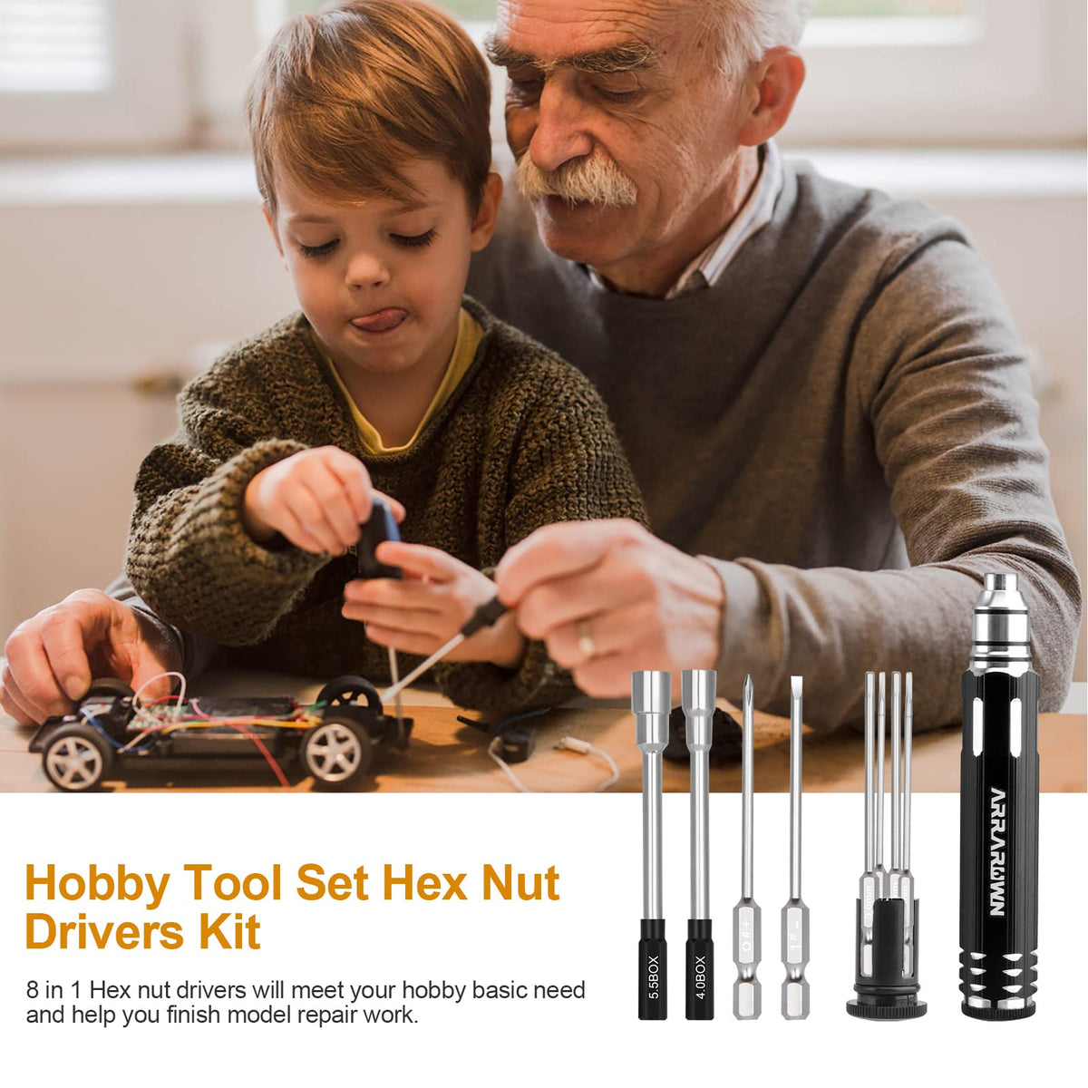 ARRAROWN 4.0mm and 5.5mm spanners for fast, secure adjustments.