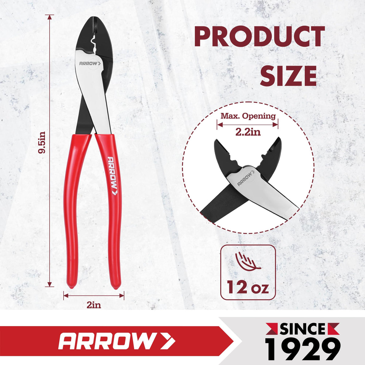 Arrow Fastener handles for 10–22 AWG terminals enabling versatile crimping and cutting tasks.