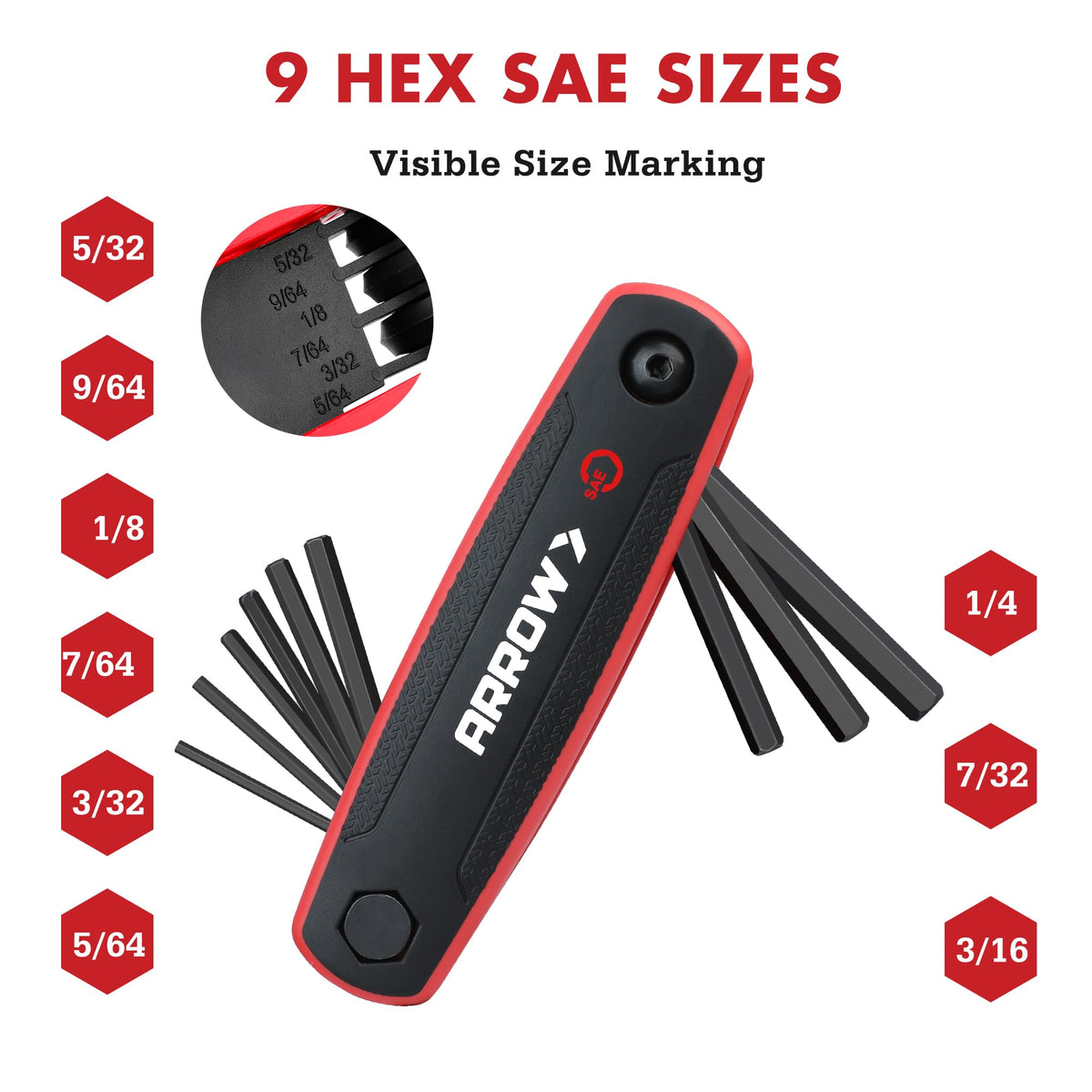 Arrow Fastener 315° adjustable hex wrenches improve versatile operation.