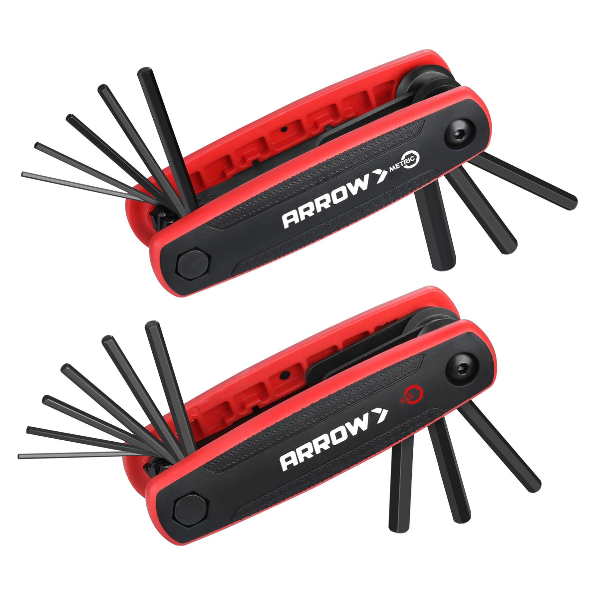Arrow Fastener 17-piece folding hex key set in closed case for portable tightening.