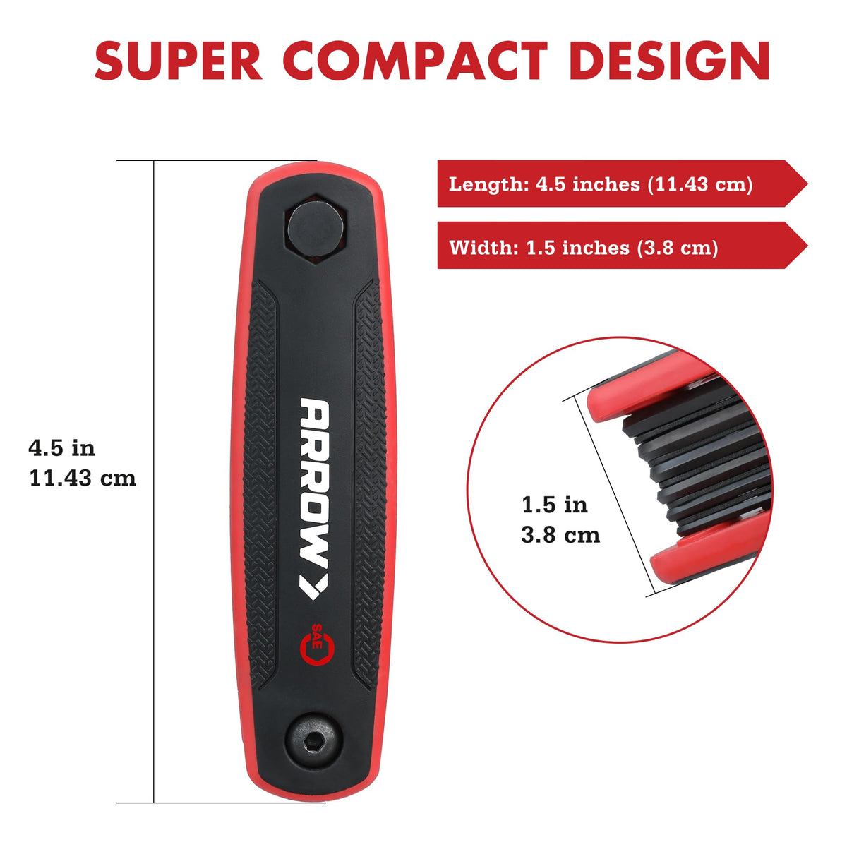 Arrow Fastener includes both SAE and metric sizes for diverse projects.