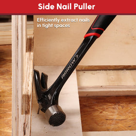 Arrow Fastener hammer with shock-absorbing grip reduces vibration